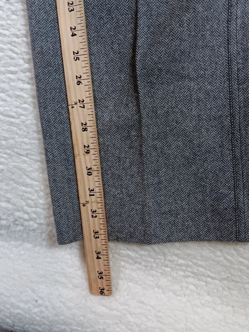 Vintage J Crew Pants Mens 36x34 Gray Wool Herringbone Pleated Pants Office